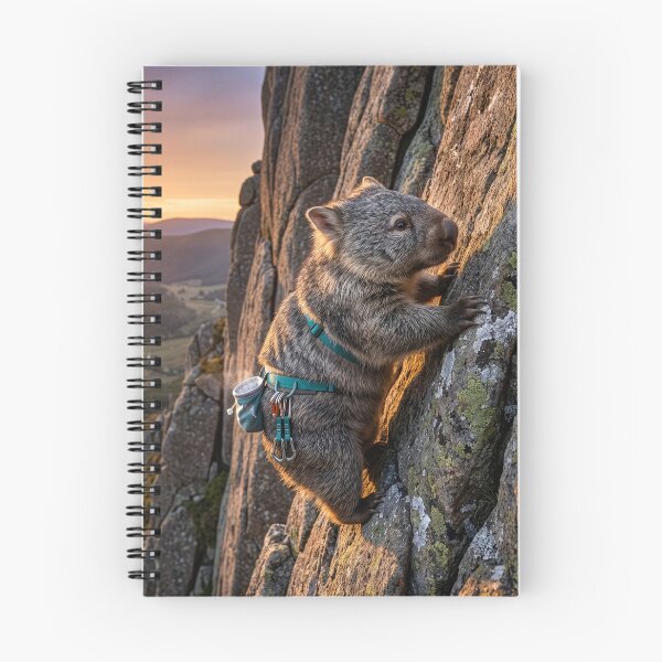 Artikelvorschau, Wombat beim Freiklettern in den Alpen entworfen und verkauft von Tridentulus.