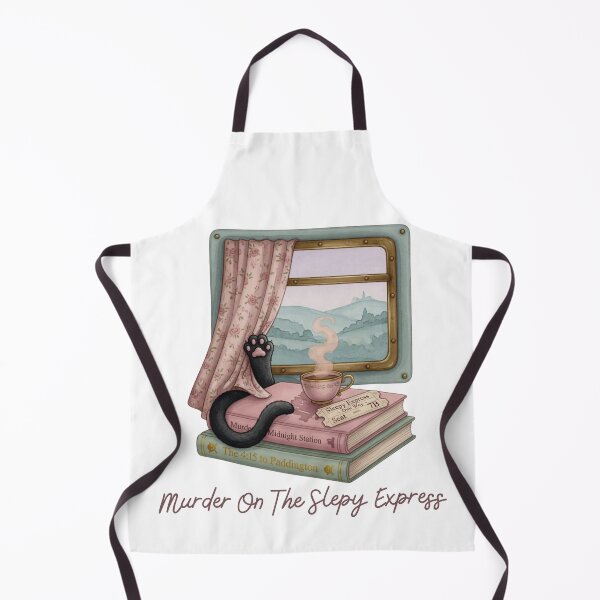 Item preview, Murder On The Sleepy Express — Vintage Train Cat Mystery Tee designed and sold by kosimazaki.