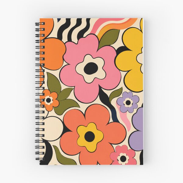 Item preview, 70s floral pop-art pattern designed and sold by Prasakro.
