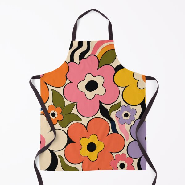 Item preview, 70s floral pop-art pattern designed and sold by Prasakro.