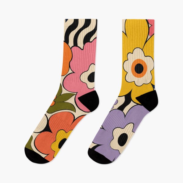 Item preview, 70s floral pop-art pattern designed and sold by Prasakro.