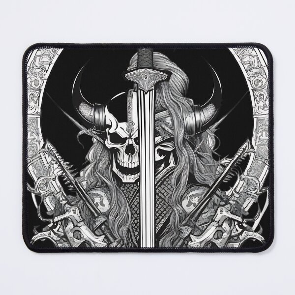 Item preview, Viking Berserker Skull Norse Sword Crest designed and sold by DarkOriginArts.