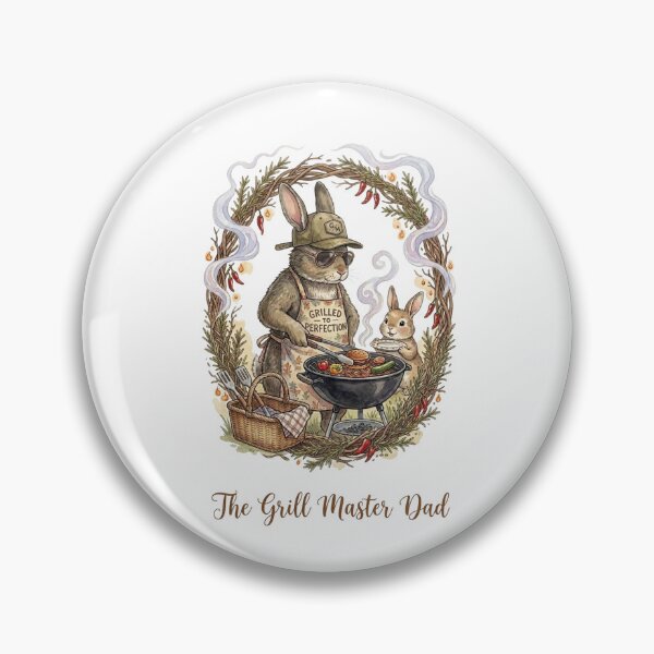 Item preview, The Grill Master Dad Cute Bunny Watercolor Father's Day Gift designed and sold by TatiK-Treasures.