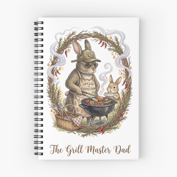 Item preview, The Grill Master Dad Cute Bunny Watercolor Father's Day Gift designed and sold by TatiK-Treasures.