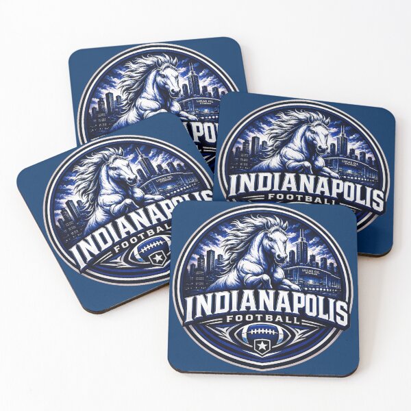 Item preview, Indianapolis Football Horse Skyline Vintage Sports Logo designed and sold by TKOprintdesigns.
