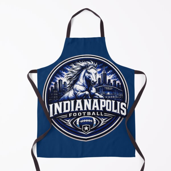 Item preview, Indianapolis Football Horse Skyline Vintage Sports Logo designed and sold by TKOprintdesigns.