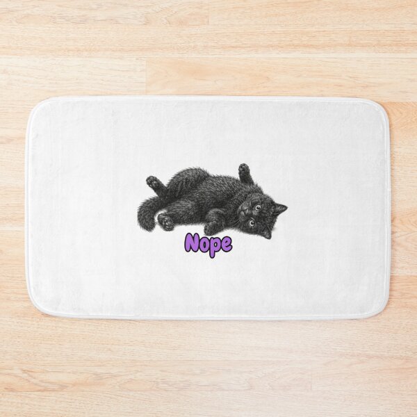Item preview, Nope Black Cat Meme Sticker designed and sold by lumar23.