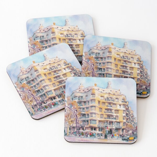 Item preview, Barcelona Casa Mila Watercolor designed and sold by caracatita75.