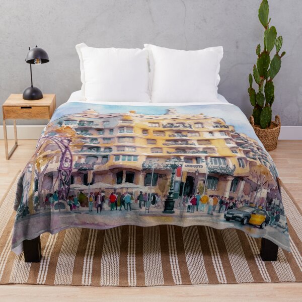 Item preview, Barcelona Casa Mila Watercolor designed and sold by caracatita75.