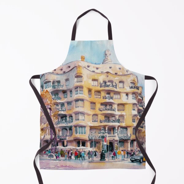 Item preview, Barcelona Casa Mila Watercolor designed and sold by caracatita75.