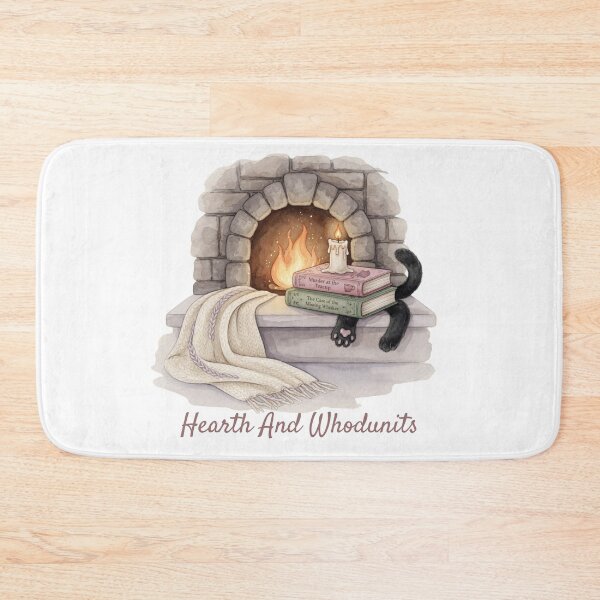 Item preview, Hearth And Whodunits — Cozy Fireplace Hidden Cat Mystery Tee designed and sold by kosimazaki.