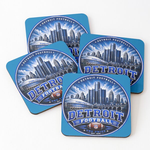 Item preview, Detroit Football Skyline GM Tower Vintage Sports Shirt designed and sold by TKOprintdesigns.