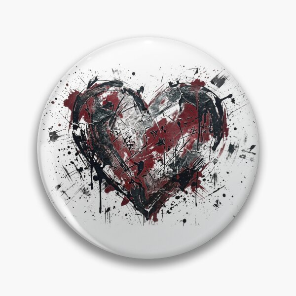 Item preview, Grunge Heart Abstract Art, Dark Romantic Aesthetic designed and sold by PlumArtDesign.