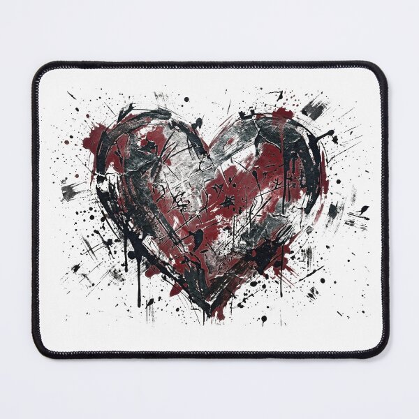 Item preview, Grunge Heart Abstract Art, Dark Romantic Aesthetic designed and sold by PlumArtDesign.