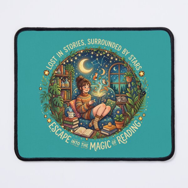 Item preview, The magic of reading under the stars. designed and sold by MyHappyArtShop.