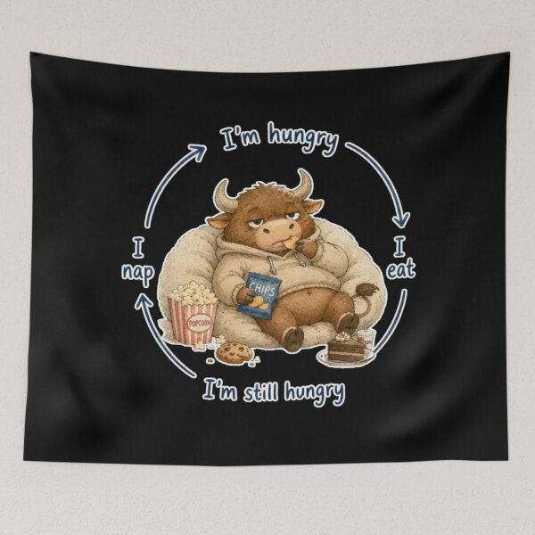 Item preview, Lazy Taurus Bull Cycle Meme designed and sold by AMS.