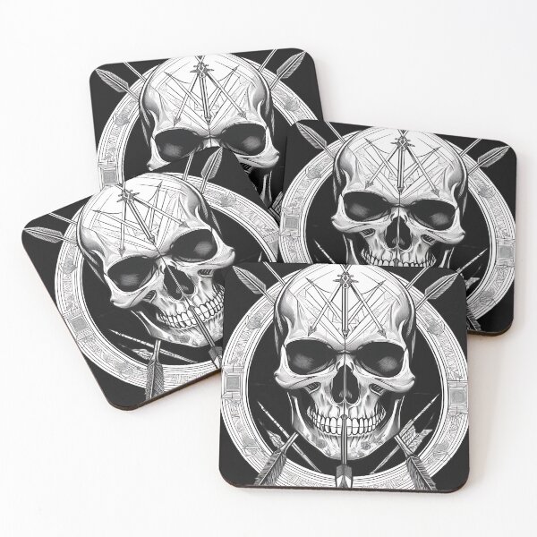 Item preview, Occult Archer Skull Pierced Arrows Engraving designed and sold by DarkOriginArts.