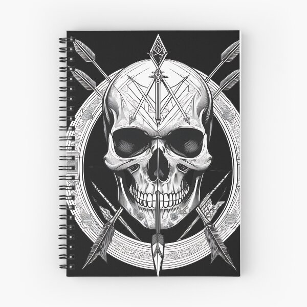 Item preview, Occult Archer Skull Pierced Arrows Engraving designed and sold by DarkOriginArts.