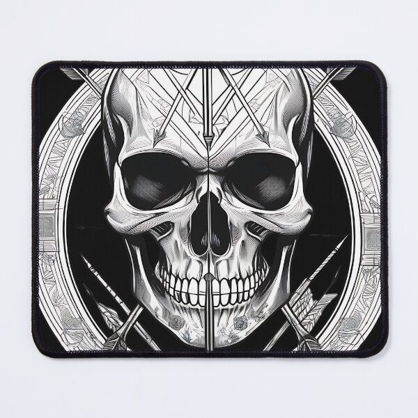 Item preview, Occult Archer Skull Pierced Arrows Engraving designed and sold by DarkOriginArts.