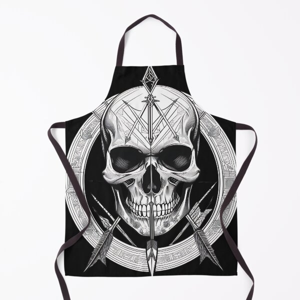 Item preview, Occult Archer Skull Pierced Arrows Engraving designed and sold by DarkOriginArts.