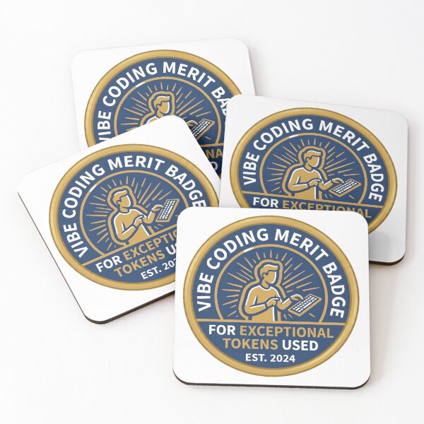 Item preview, Vibe Coding Merit Badge designed and sold by t-maxxer.