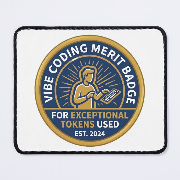 Item preview, Vibe Coding Merit Badge designed and sold by t-maxxer.