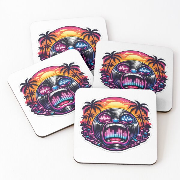 Item preview, Bass Maniac Rave Wave Vinyl Face designed and sold by  ZenRave Designs.