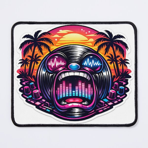 Item preview, Bass Maniac Rave Wave Vinyl Face designed and sold by ZenRave Designs.