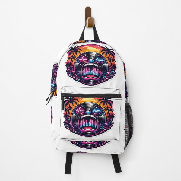 Item preview, Bass Maniac Rave Wave Vinyl Face designed and sold by  ZenRave Designs.