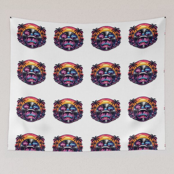 Item preview, Bass Maniac Rave Wave Vinyl Face designed and sold by  ZenRave Designs.