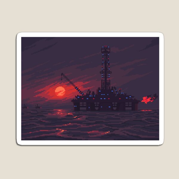 pixel people oil righ pixel people oil righ