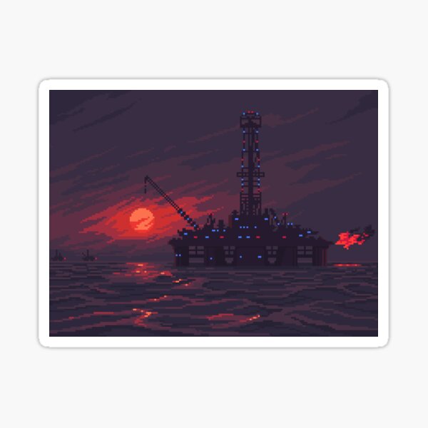 Oil rig Sticker