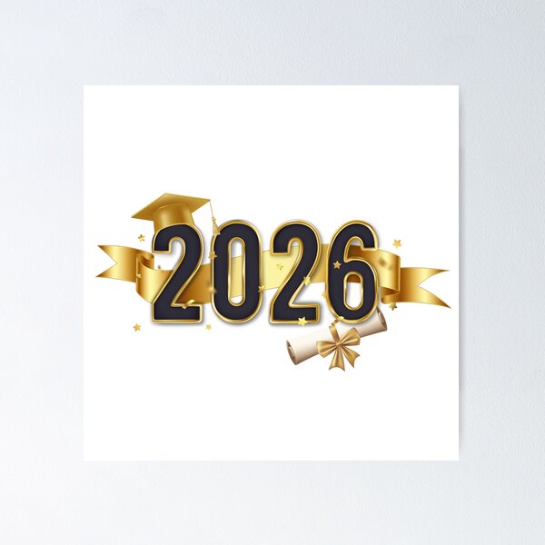 Item preview, Graduate 2026 with Gold Graduation Hat, Gold Star Confetti & Ribbon designed and sold by jeweleddesigns.