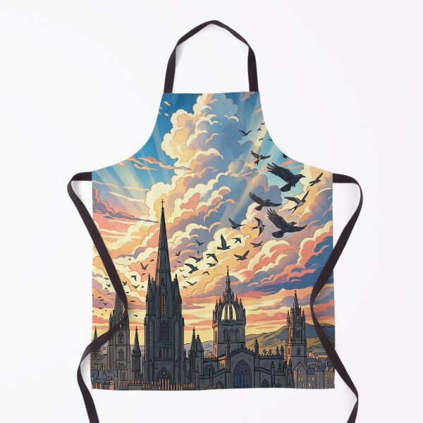 Item preview, Gothic City Twilight Ravens - Edinburgh Skyline / Ciudad Gotica Atardecer Cuervos designed and sold by SpiriTravels.