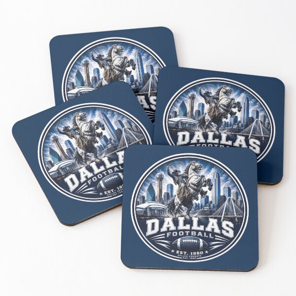 Item preview, Dallas Football Cowboy Rider Skyline Vintage Sports Logo Shirt designed and sold by TKOprintdesigns.
