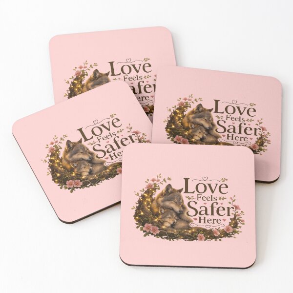 Item preview, Love Feels Safer Here, Romantic Healing Aesthetic Design designed and sold by JagrDesigns.