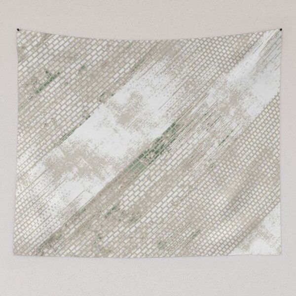 Item preview, Beige, White and Green Textured Print designed and sold by ZedColors.