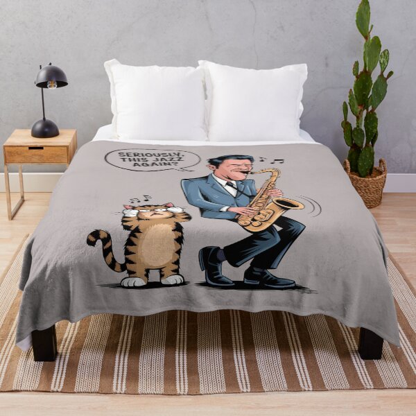 Item preview, Funny Cat and Saxophone - World Music Day designed and sold by Art-Arcade6.