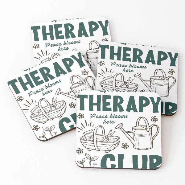 Item preview, Garden Therapy Club Sticker, Funny Gardening Decal, Plant Lover Sticker designed and sold by TeeVerse27.
