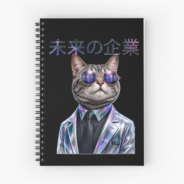 Item preview, Future Corp Cat – Cyberpunk Executive Retro Futurism Design designed and sold by DogLord.