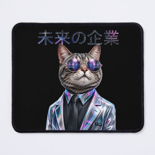 Item preview, Future Corp Cat – Cyberpunk Executive Retro Futurism Design designed and sold by DogLord.
