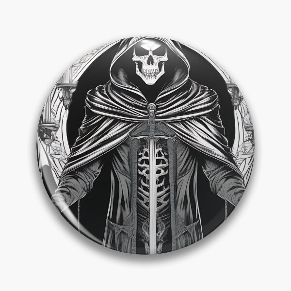Item preview, Gothic Grim Reaper Hooded Lich Sword Engraving designed and sold by DarkOriginArts.