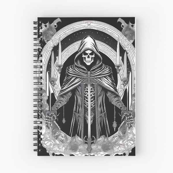 Item preview, Gothic Grim Reaper Hooded Lich Sword Engraving designed and sold by DarkOriginArts.