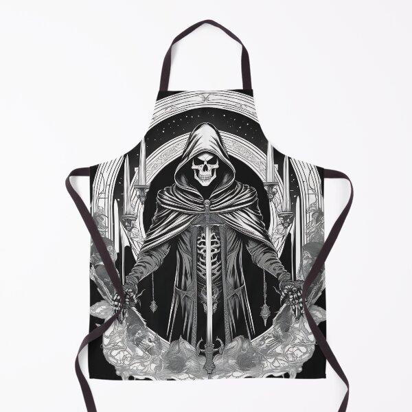 Item preview, Gothic Grim Reaper Hooded Lich Sword Engraving designed and sold by DarkOriginArts.