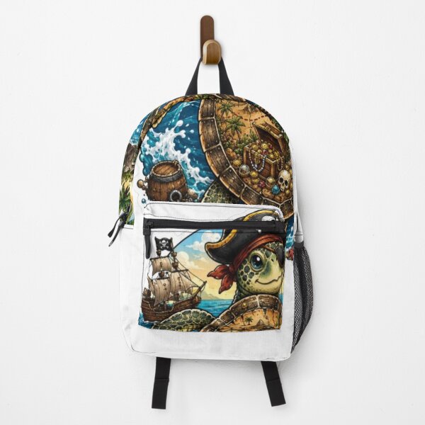 Item preview, Pirate Sea Turtle Adventure Awaits Sticker | Cute Treasure Map Turtle designed and sold by GRYFFWEAR.