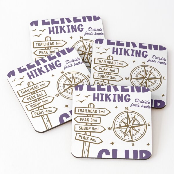 Item preview, Weekend Hiking Club Sticker, Funny Hiking Decal, Outdoor Adventure Sticker designed and sold by TeeVerse27.