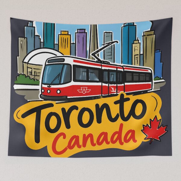 Item preview, Toronto Ontario Canada Cute Skyline Colorful TTC Cityscape designed and sold by HowToCanadian.