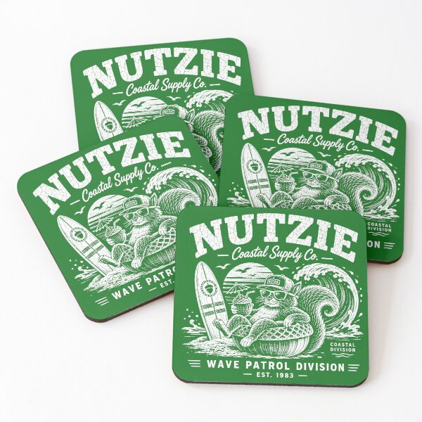 Item preview, Nutzie Coastal Supply Co. – Wave Patrol Division Squirrel Surf designed and sold by SecretSquirrellDesigns.