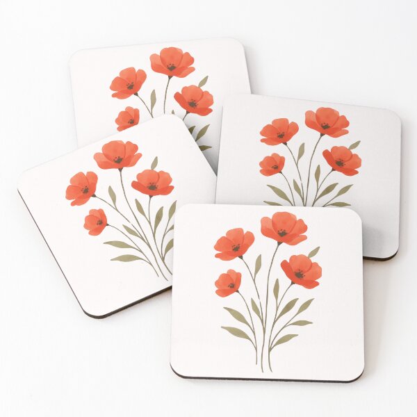 Artikelvorschau, Aquarellmalerei mit rotem Mohn entworfen und verkauft von uunaa.