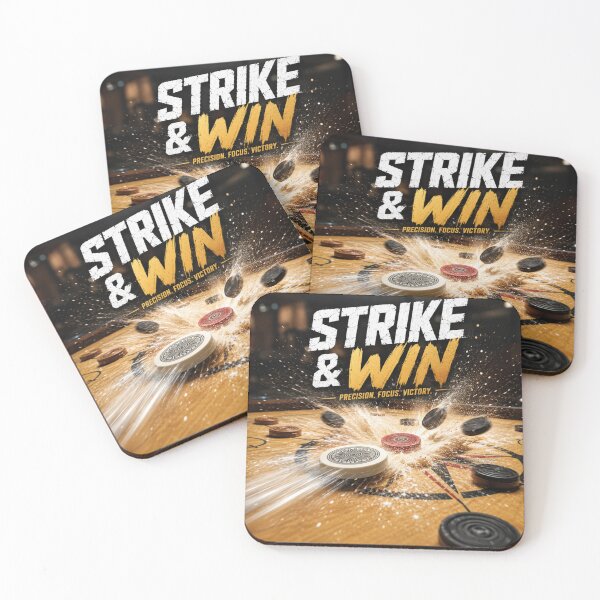 Item preview, Strike & Win | Carrom Board King | Precision Focus Victory | Indian Board Game Art designed and sold by RAMHEARTS.
